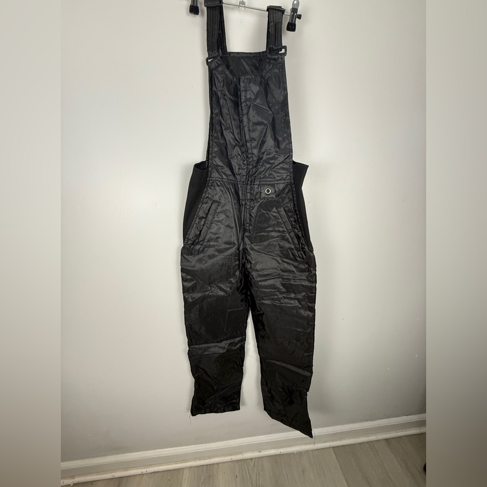 Black Women's Insulated Snow Bib Overalls
